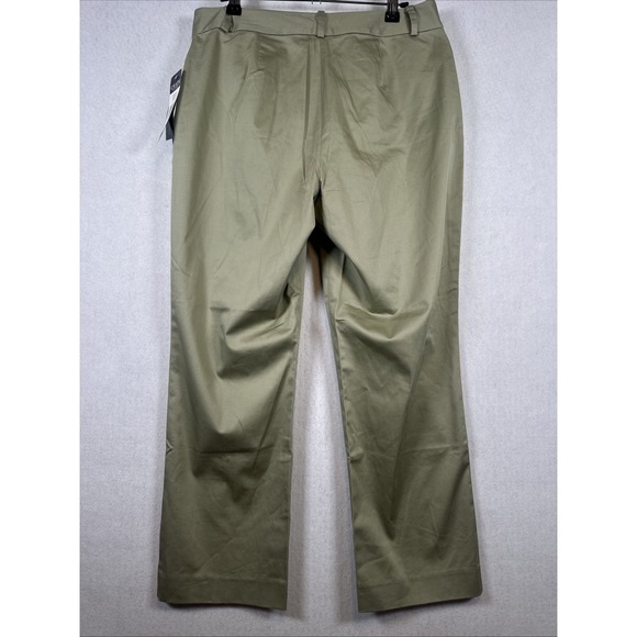 Chaps Womens Green Sage Tint Straight‎ Leg Classic Pant Size 8 NWT - Picture 4 of 8